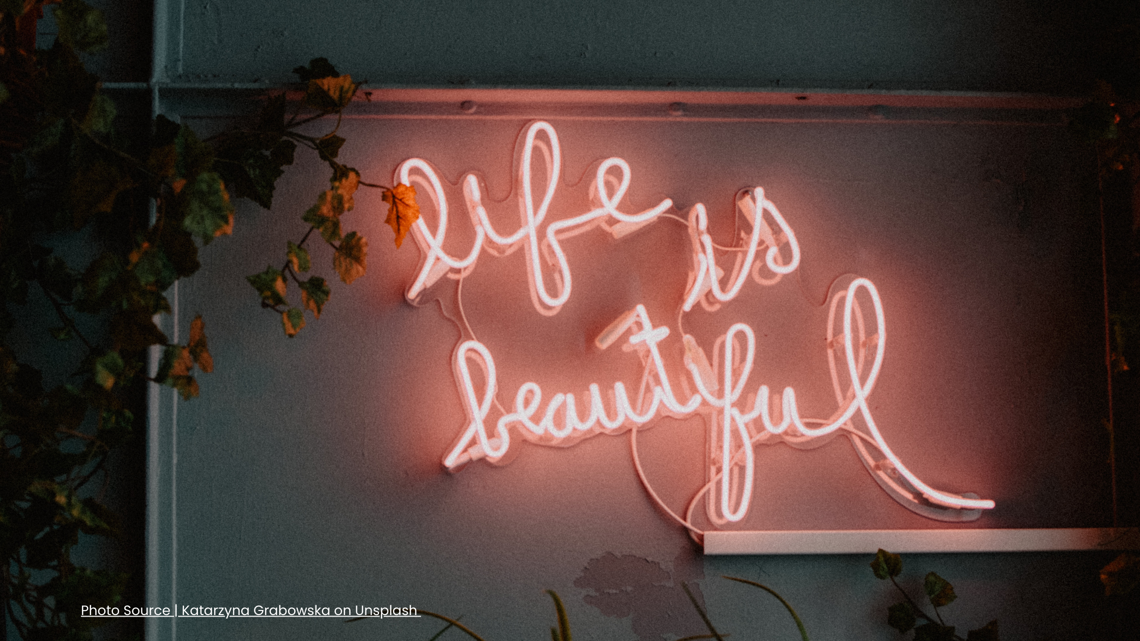 Life is Beautiful neon sign